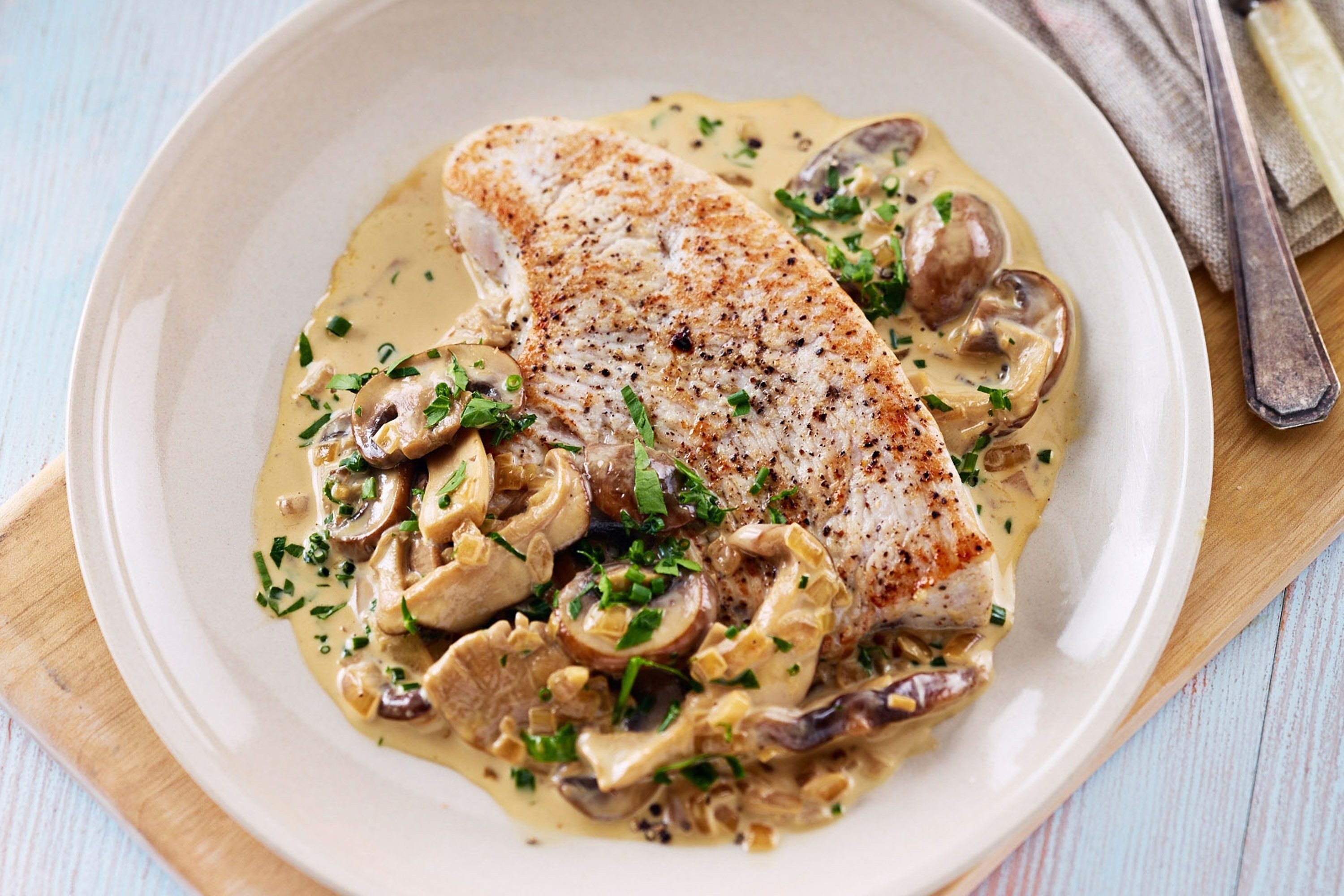 Escalope de veau aux champignons – Jean Giner